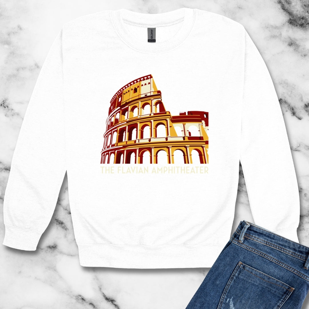 Colosseum Flavian Amphitheater Unisex Heavy Crewneck Sweatshirt