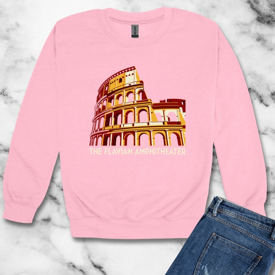 Colosseum Flavian Amphitheater Unisex Heavy Crewneck Sweatshirt