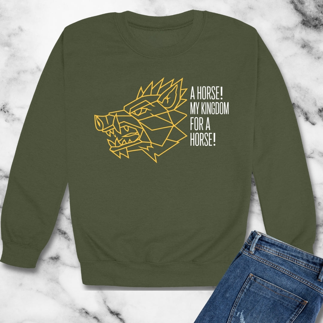 Richard III Kingdom for a Horse Unisex Heavy Crewneck Sweatshirt