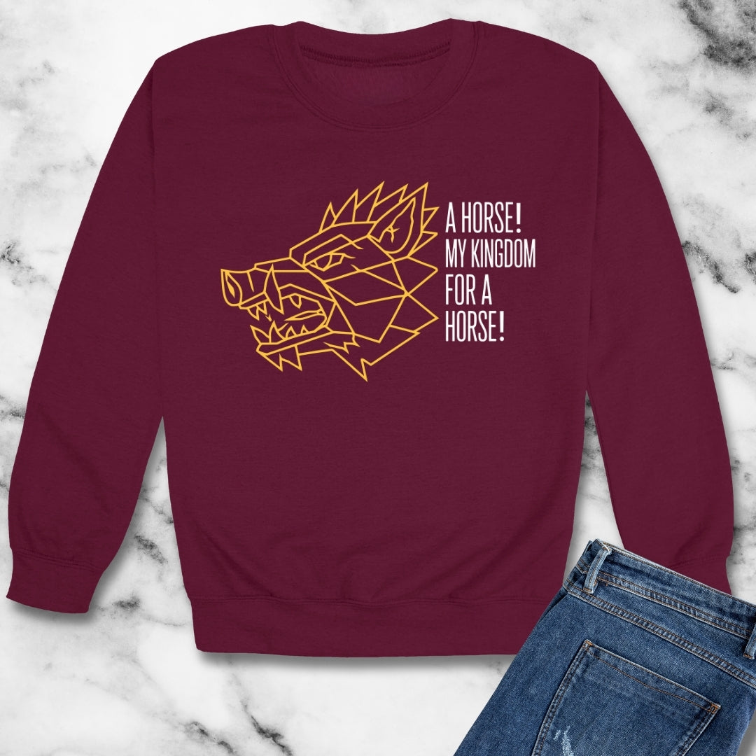 Richard III Kingdom for a Horse Unisex Heavy Crewneck Sweatshirt