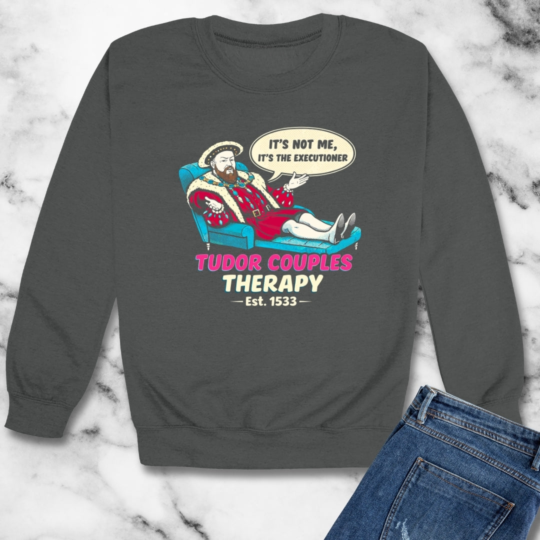 Tudor Couples Therapy Unisex Heavy Crewneck Sweatshirt