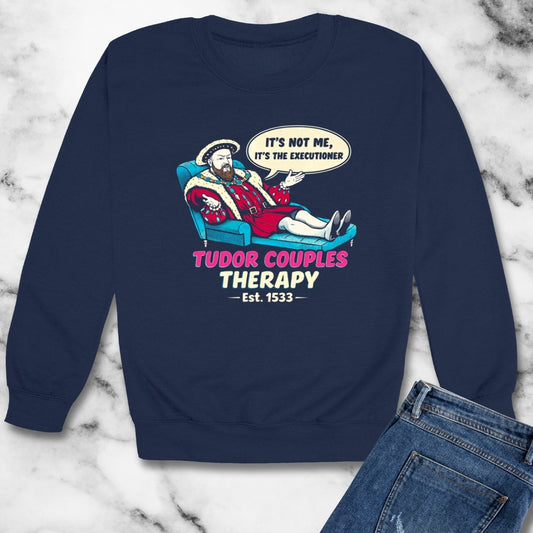 Tudor Couples Therapy Unisex Heavy Crewneck Sweatshirt