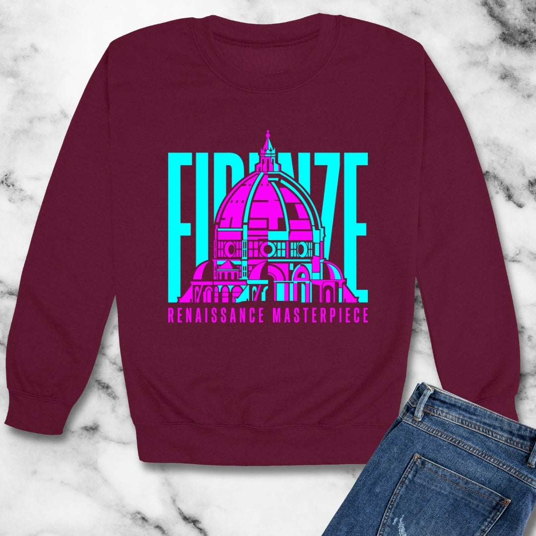 Brunelleschi's Dome Firenze Masterpiece Unisex Heavy Crewneck Sweatshirt