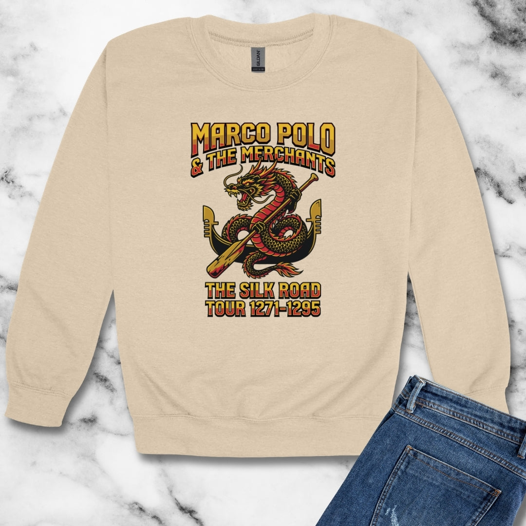 Marco Polo Silk Road Tour Unisex Heavy Crewneck Sweatshirt