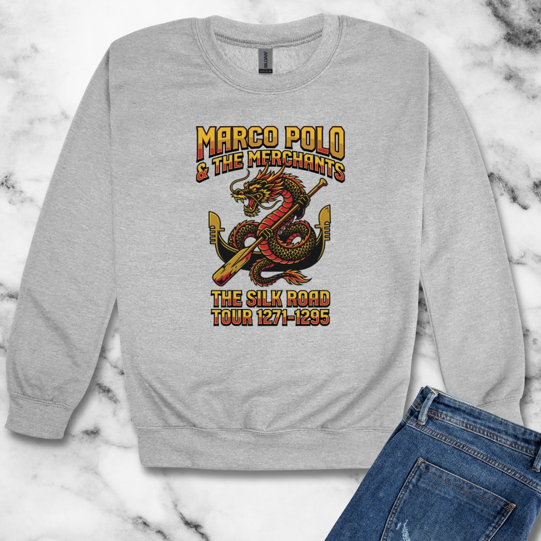 Marco Polo Silk Road Tour Unisex Heavy Crewneck Sweatshirt