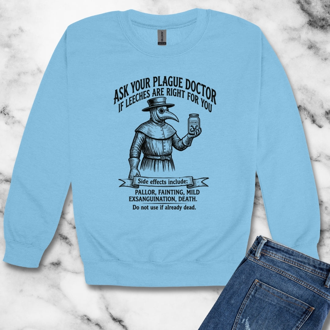 Plague Doctor Leeches Ad Unisex Heavy Crewneck Sweatshirt