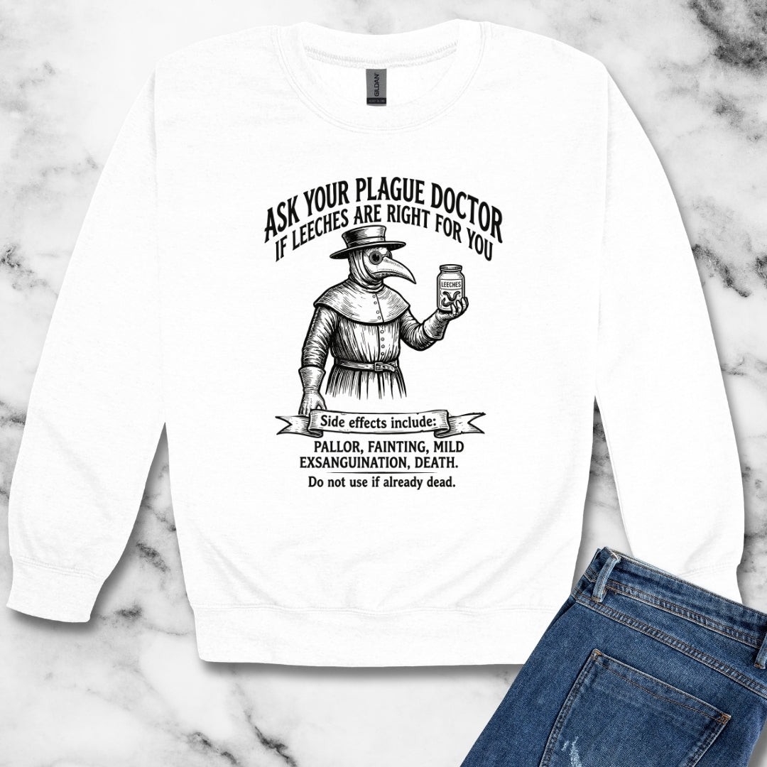 Plague Doctor Leeches Ad Unisex Heavy Crewneck Sweatshirt