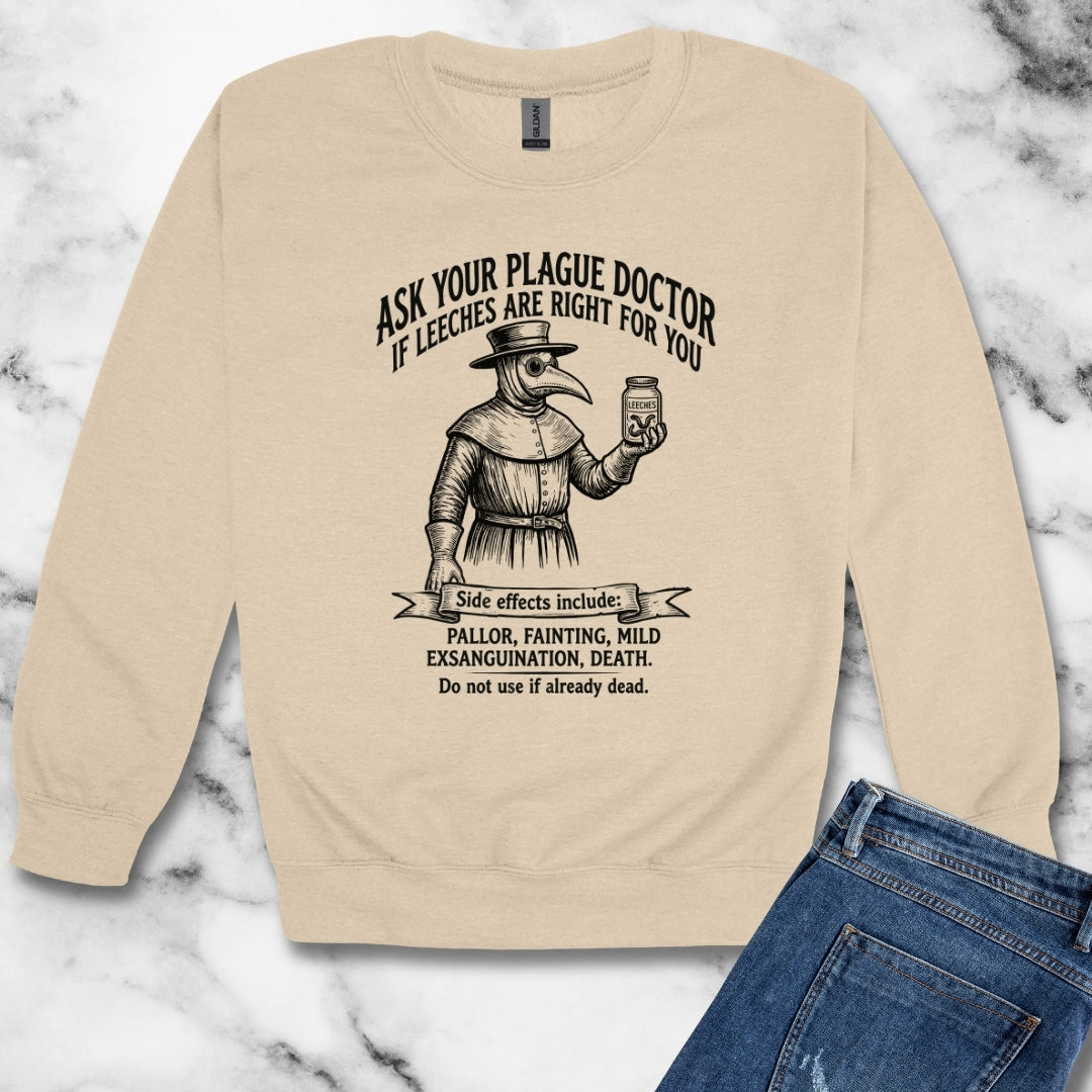 Plague Doctor Leeches Ad Unisex Heavy Crewneck Sweatshirt