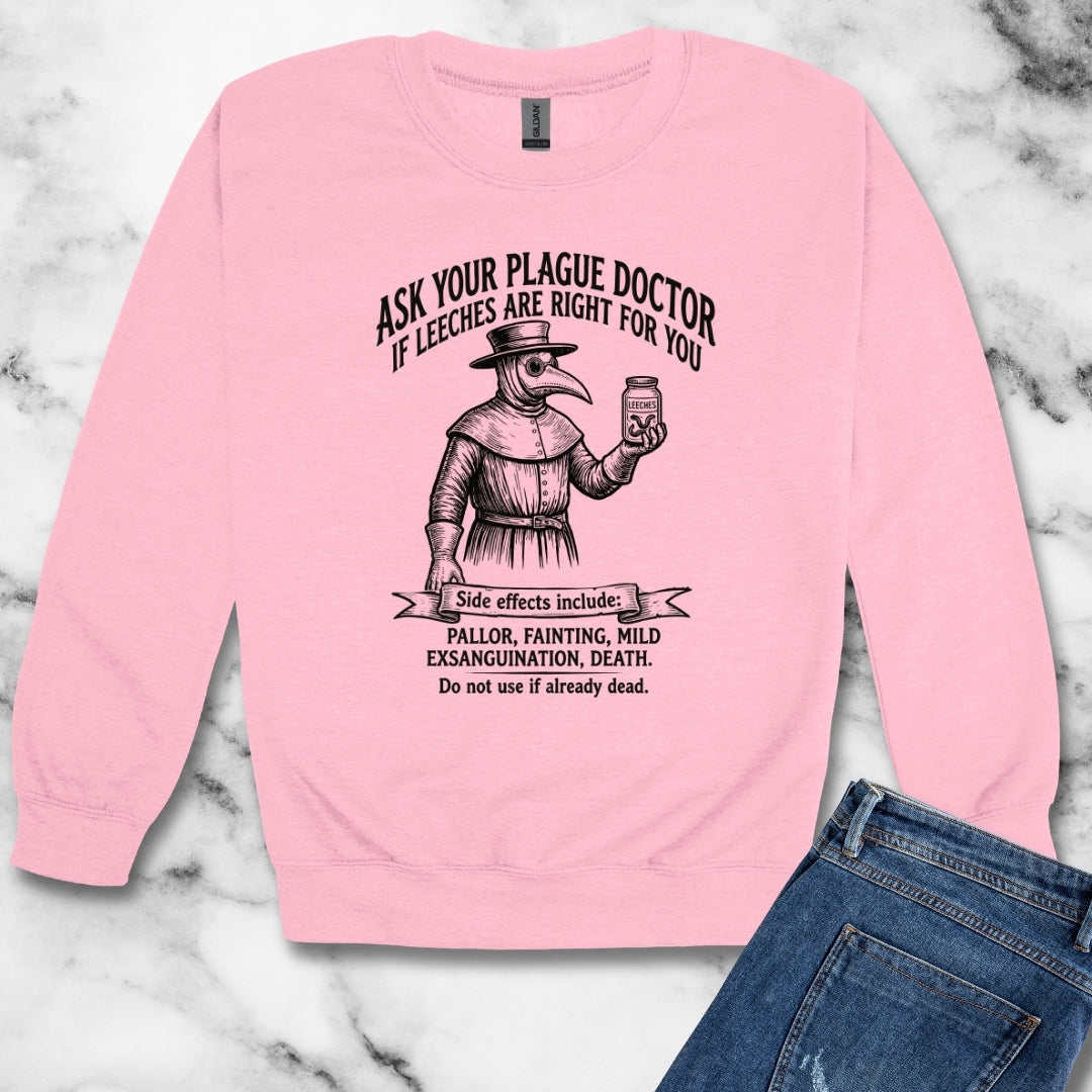 Plague Doctor Leeches Ad Unisex Heavy Crewneck Sweatshirt