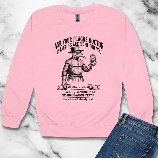 Plague Doctor Leeches Ad Unisex Heavy Crewneck Sweatshirt