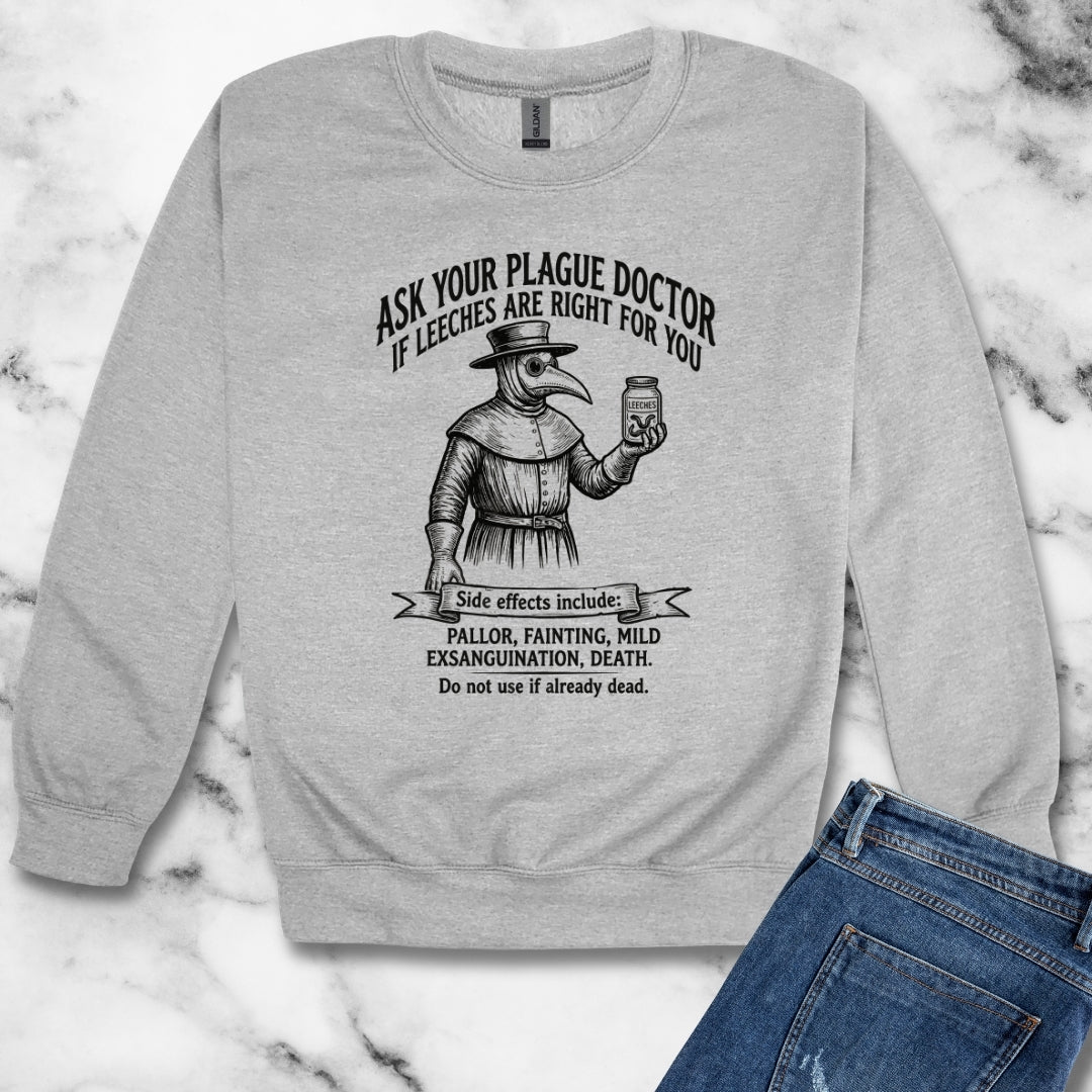 Plague Doctor Leeches Ad Unisex Heavy Crewneck Sweatshirt