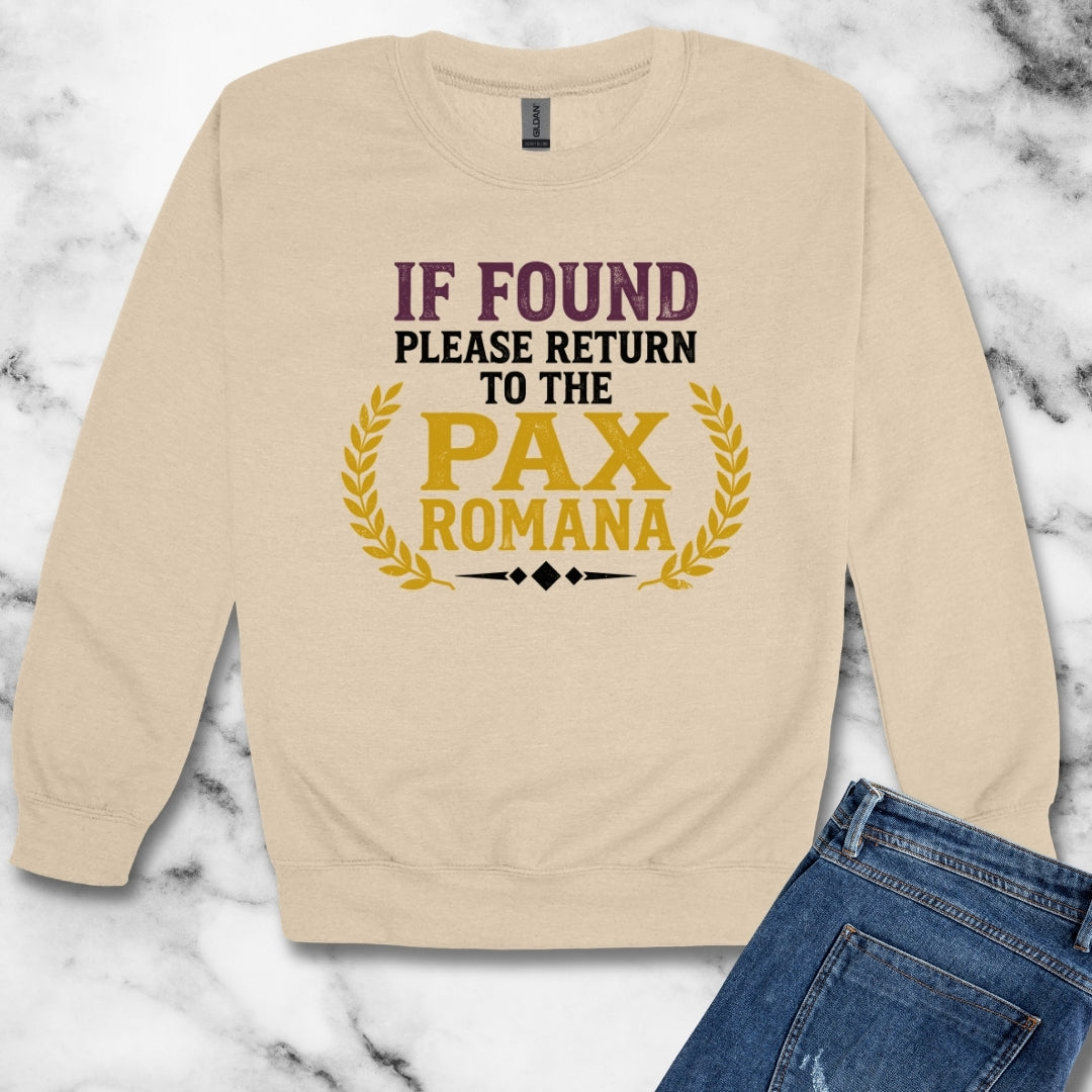 If Found Return to Pax Romana Era Unisex Heavy Crewneck Sweatshirt