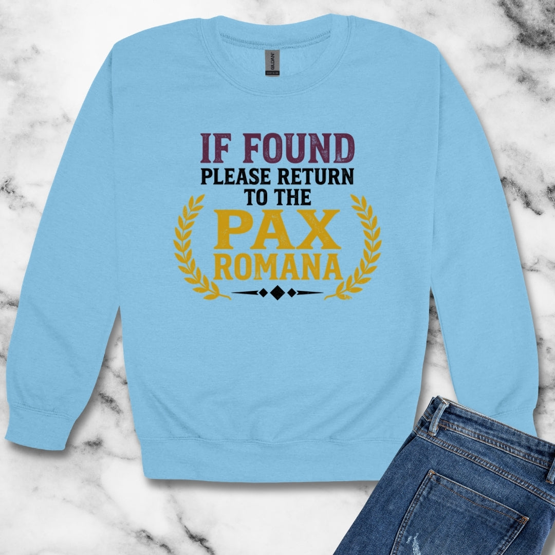 If Found Return to Pax Romana Era Unisex Heavy Crewneck Sweatshirt