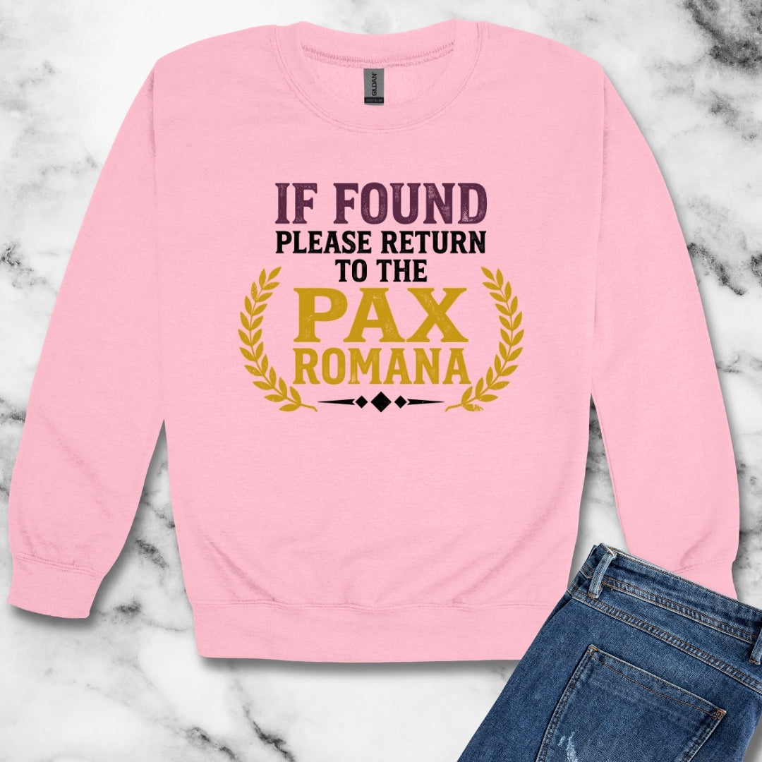 If Found Return to Pax Romana Era Unisex Heavy Crewneck Sweatshirt