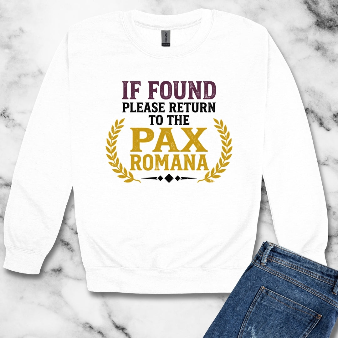 If Found Return to Pax Romana Era Unisex Heavy Crewneck Sweatshirt