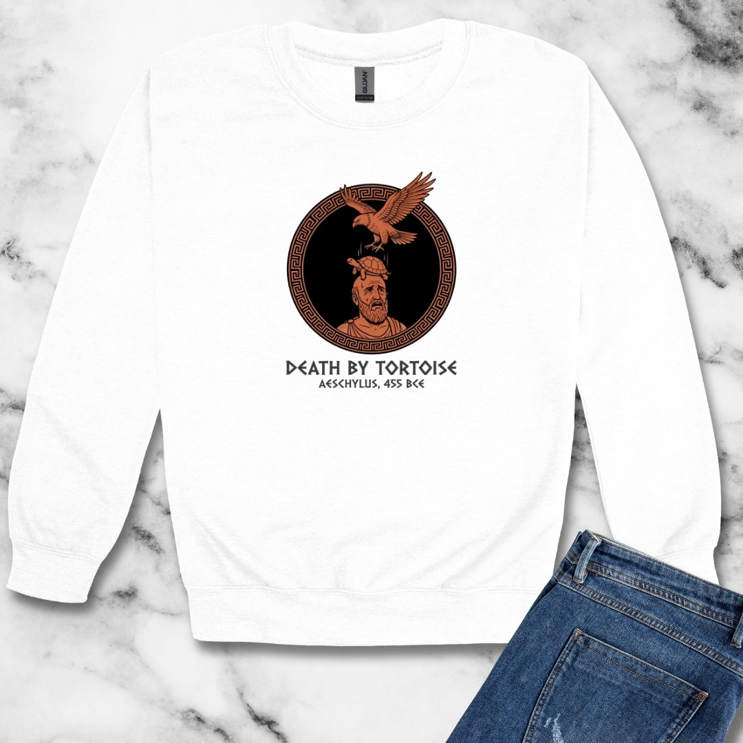 Aeschylus Death By Tortoise Unisex Heavy Crewneck Sweatshirt