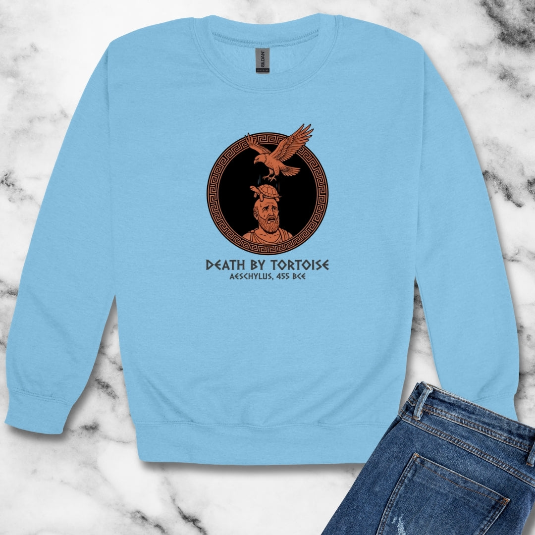 Aeschylus Death By Tortoise Unisex Heavy Crewneck Sweatshirt