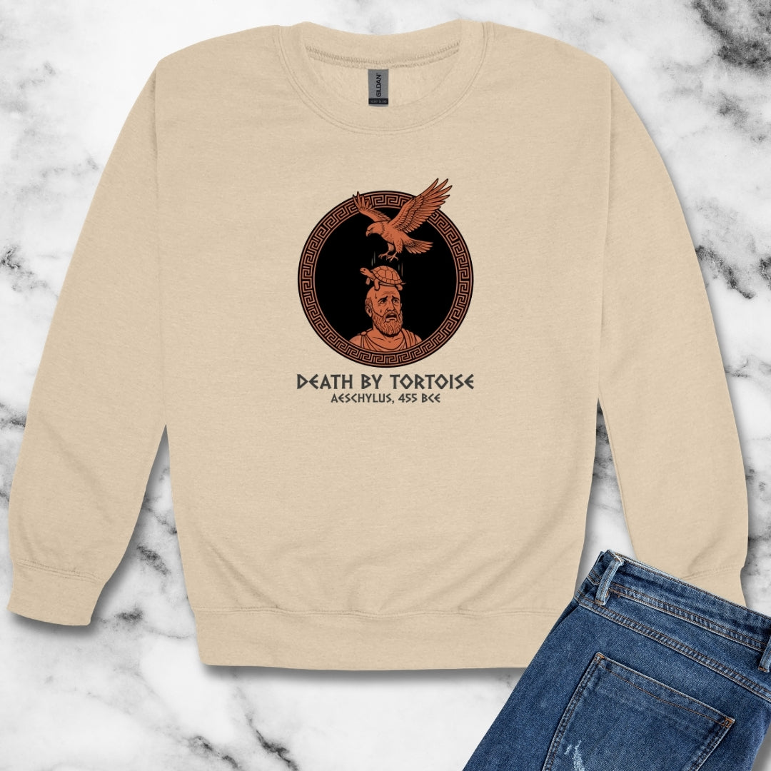 Aeschylus Death By Tortoise Unisex Heavy Crewneck Sweatshirt