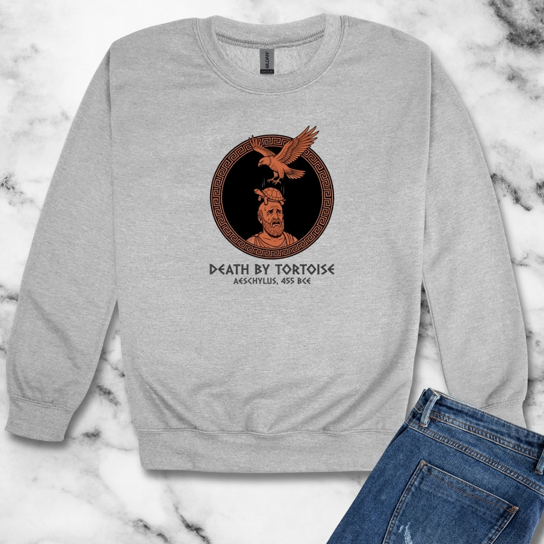 Aeschylus Death By Tortoise Unisex Heavy Crewneck Sweatshirt