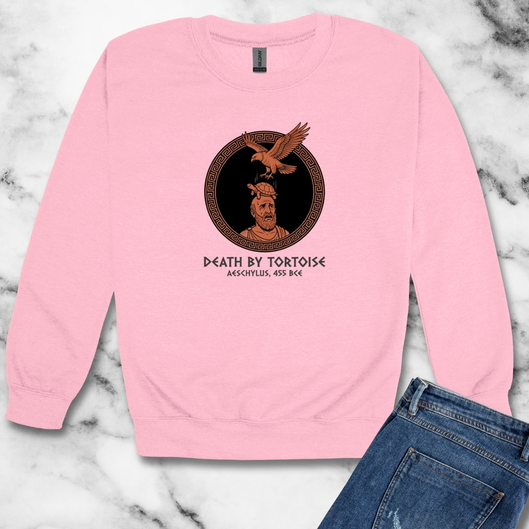 Aeschylus Death By Tortoise Unisex Heavy Crewneck Sweatshirt