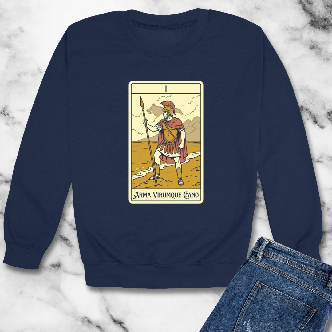 I Sing of Arms and the Man the Aeneid Tarot Unisex Heavy Crewneck Sweatshirt