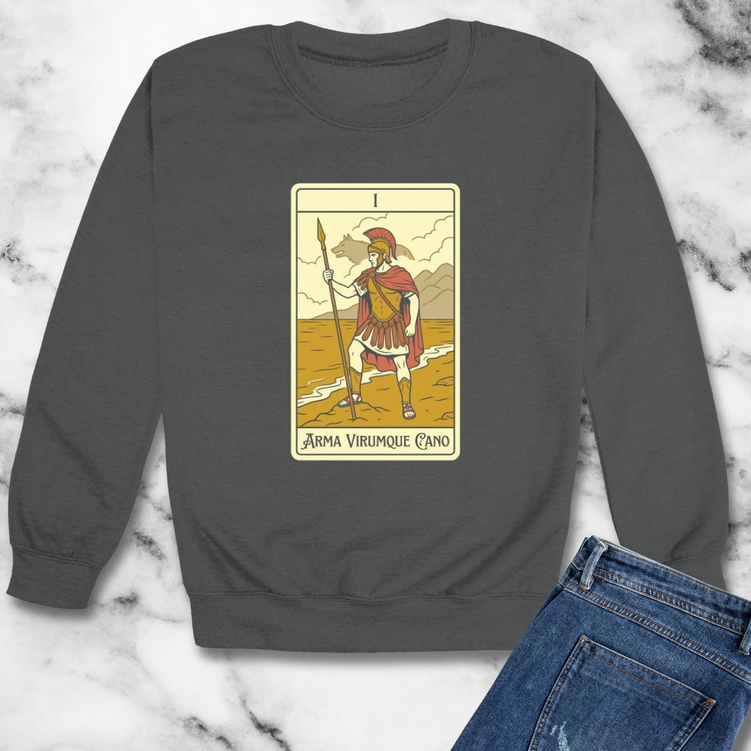I Sing of Arms and the Man the Aeneid Tarot Unisex Heavy Crewneck Sweatshirt
