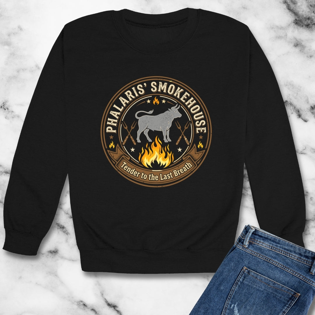 Phalaris Smokehouse Brazen Bull Unisex Heavy Crewneck Sweatshirt