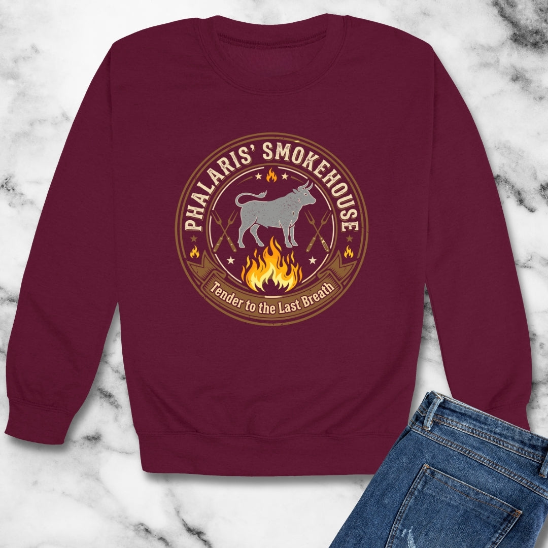 Phalaris Smokehouse Brazen Bull Unisex Heavy Crewneck Sweatshirt