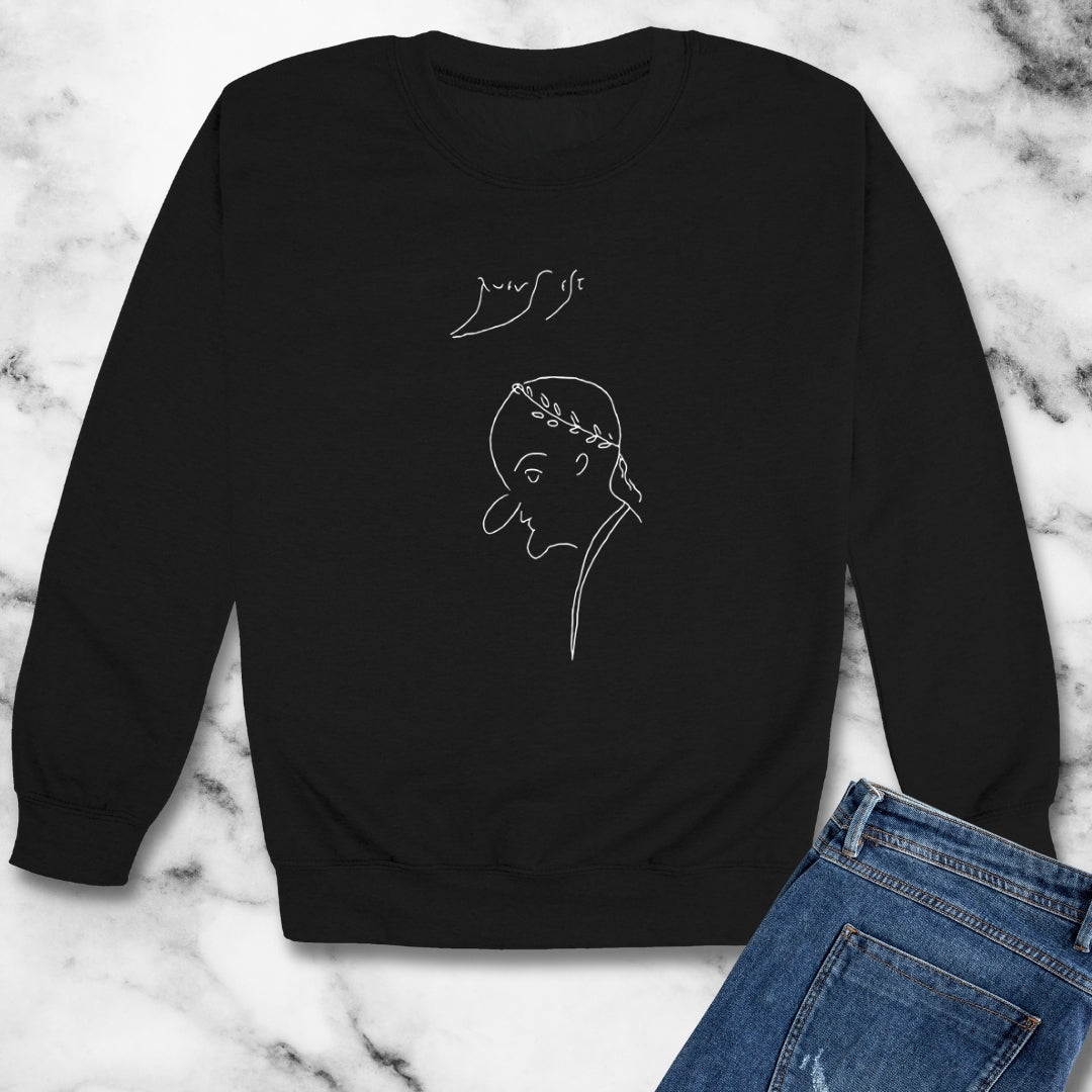 Rufus Est Pompeii Graffiti Unisex Heavy Crewneck Sweatshirt