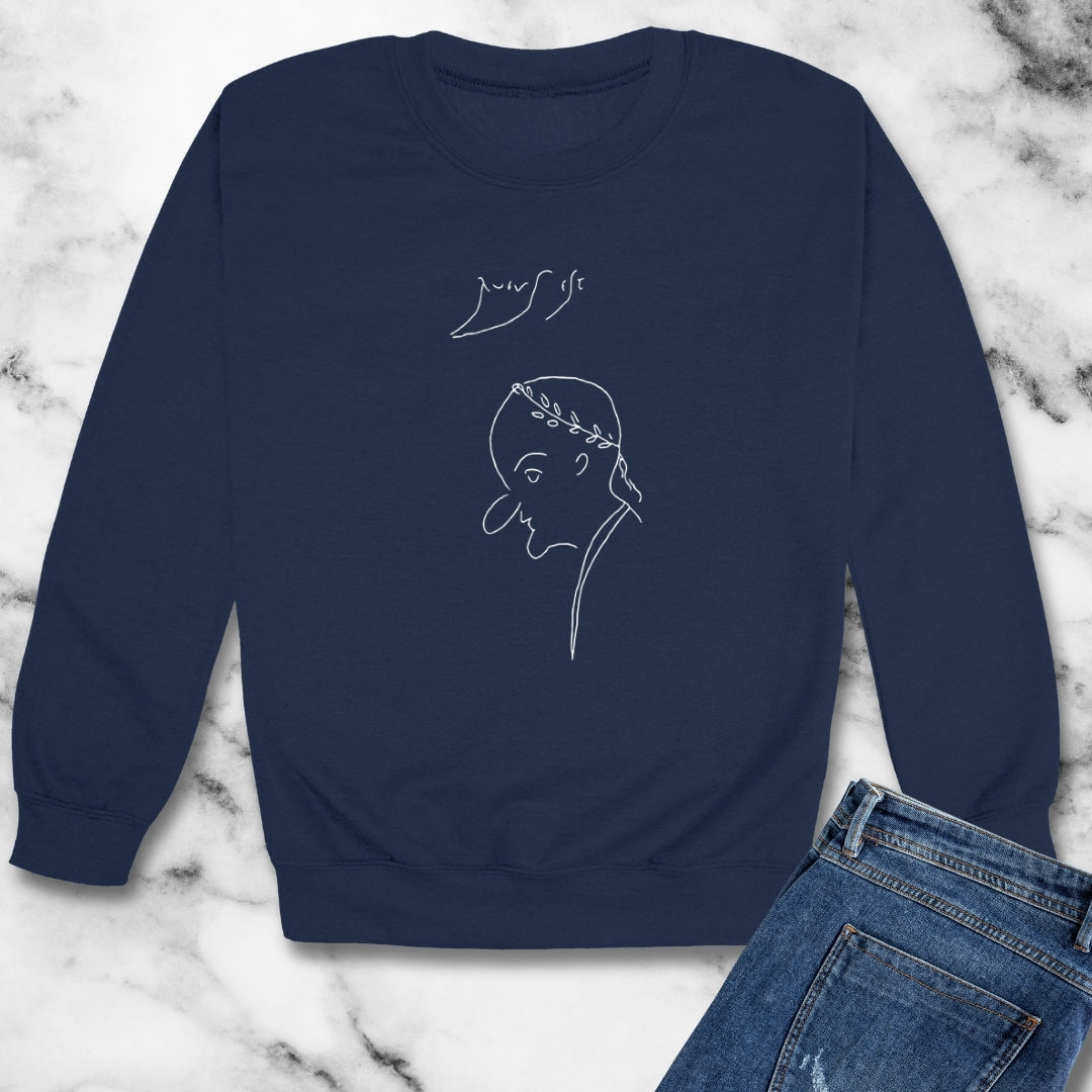 Rufus Est Pompeii Graffiti Unisex Heavy Crewneck Sweatshirt