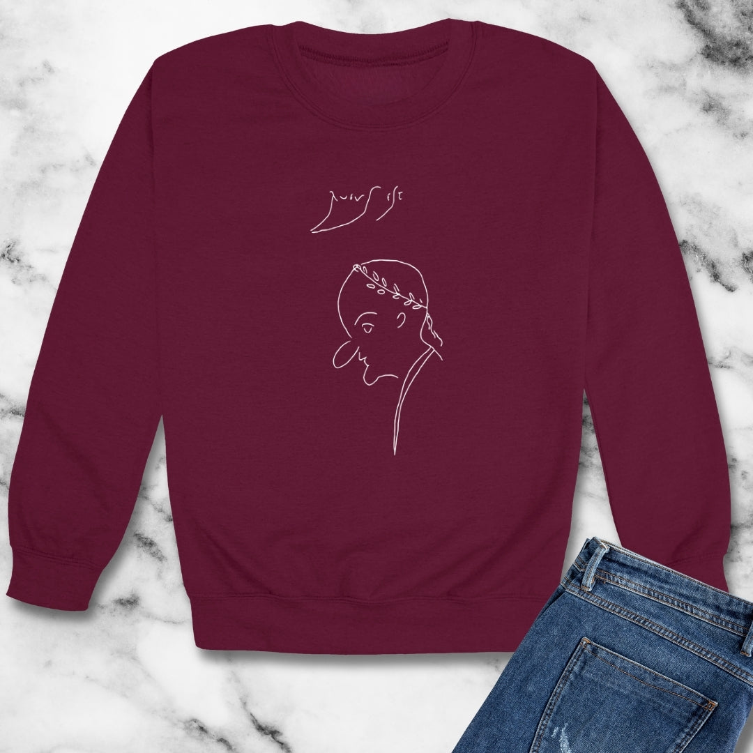 Rufus Est Pompeii Graffiti Unisex Heavy Crewneck Sweatshirt