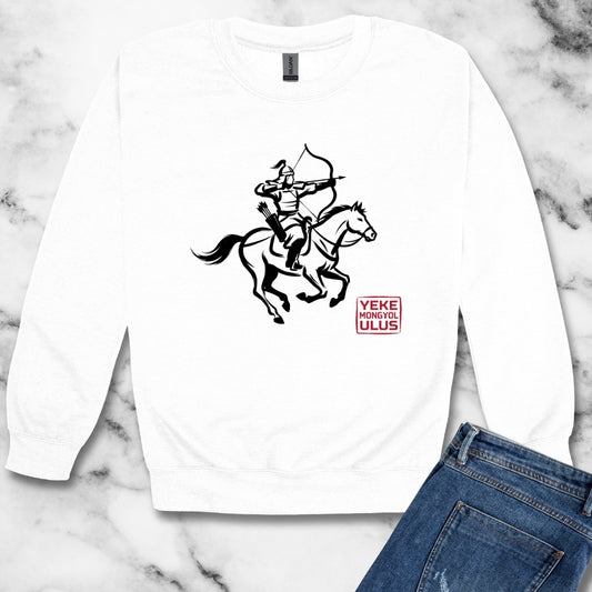 Mongol Horde in Mongolian Unisex Heavy Crewneck Sweatshirt