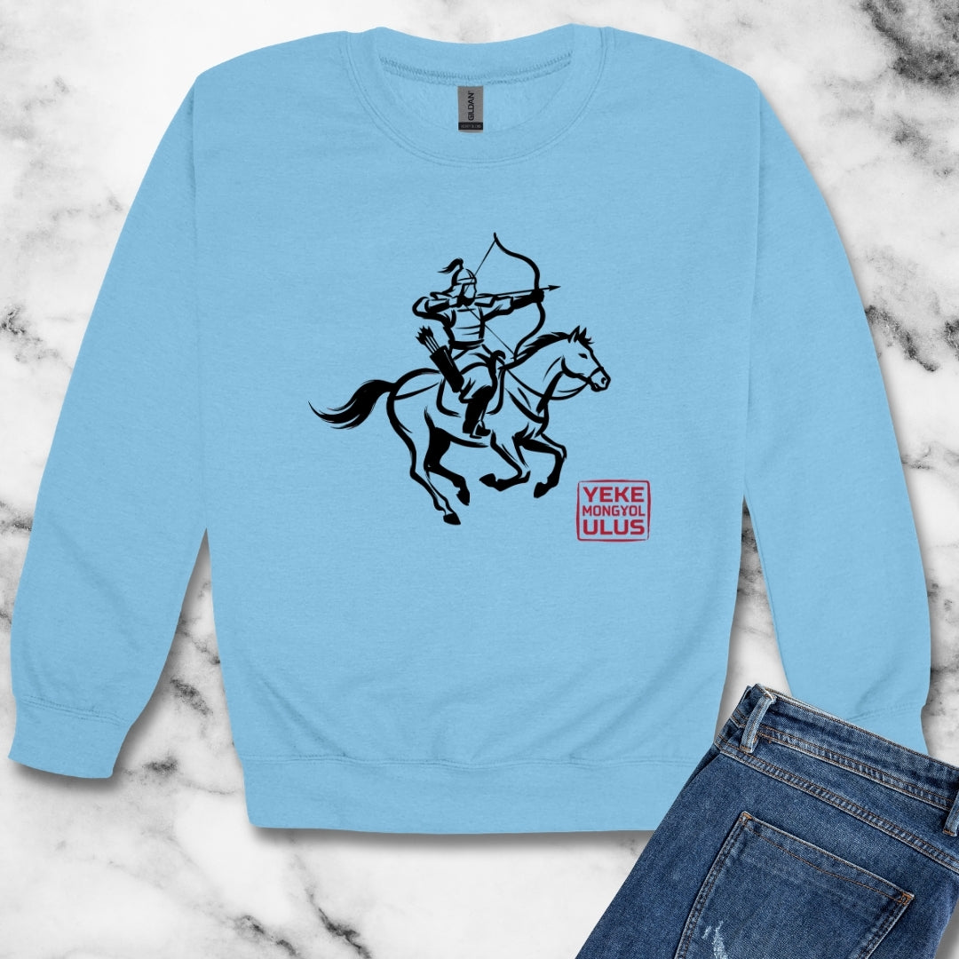 Mongol Horde in Mongolian Unisex Heavy Crewneck Sweatshirt