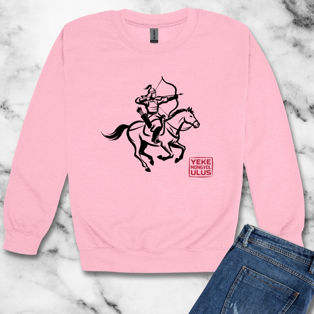 Mongol Horde in Mongolian Unisex Heavy Crewneck Sweatshirt