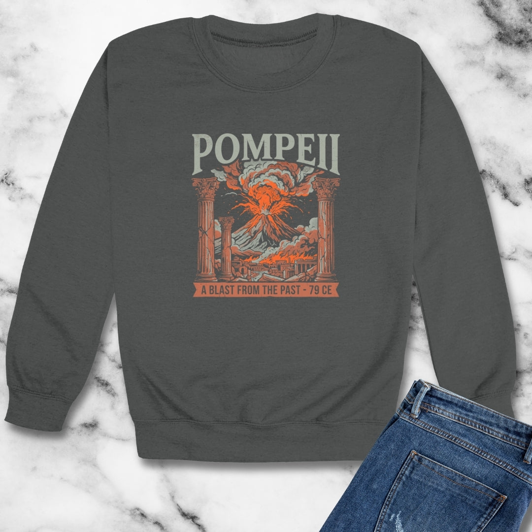 Pompeii Blast from Past Unisex Heavy Crewneck Sweatshirt