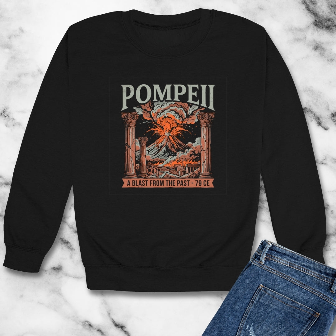 Pompeii Blast from Past Unisex Heavy Crewneck Sweatshirt