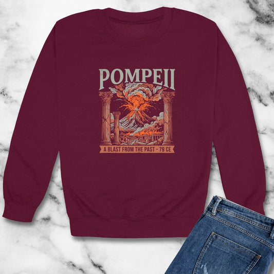 Pompeii Blast from Past Unisex Heavy Crewneck Sweatshirt