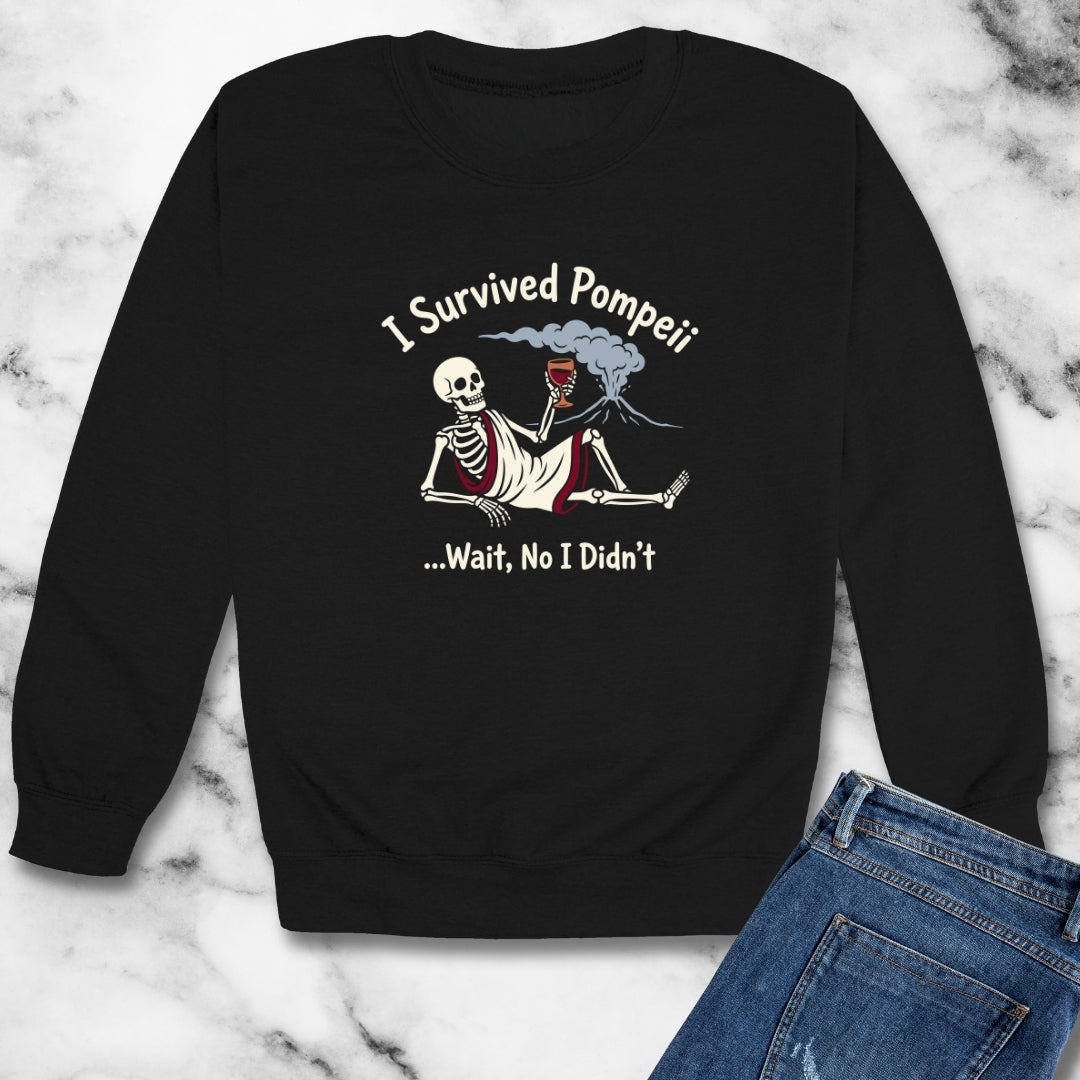 I Survived Pompeii Unisex Heavy Crewneck Sweatshirt