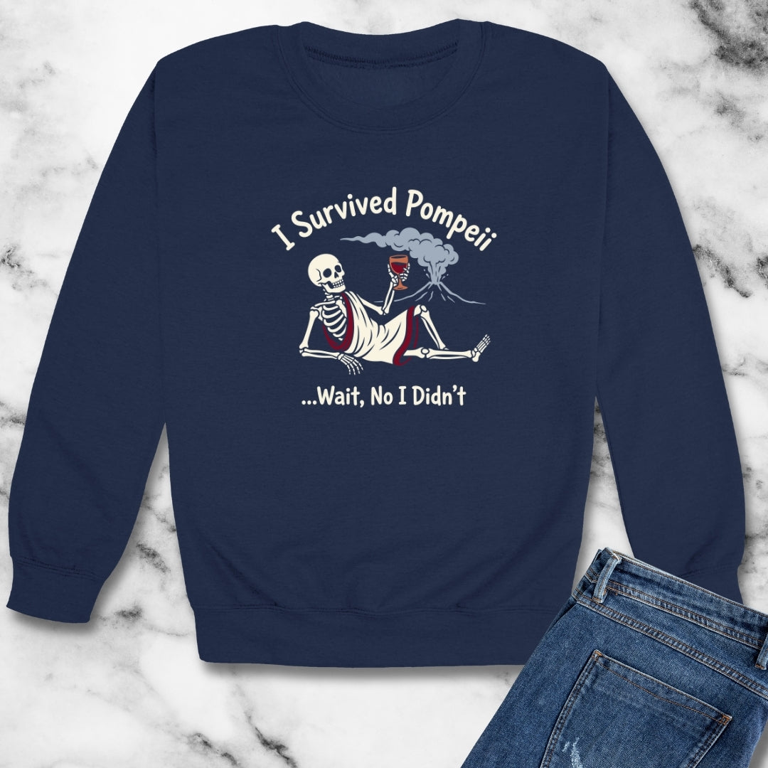 I Survived Pompeii Unisex Heavy Crewneck Sweatshirt