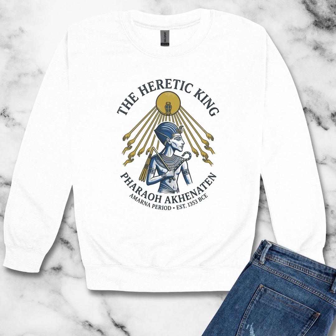 Akhenaten Heretic King Unisex Heavy Crewneck Sweatshirt