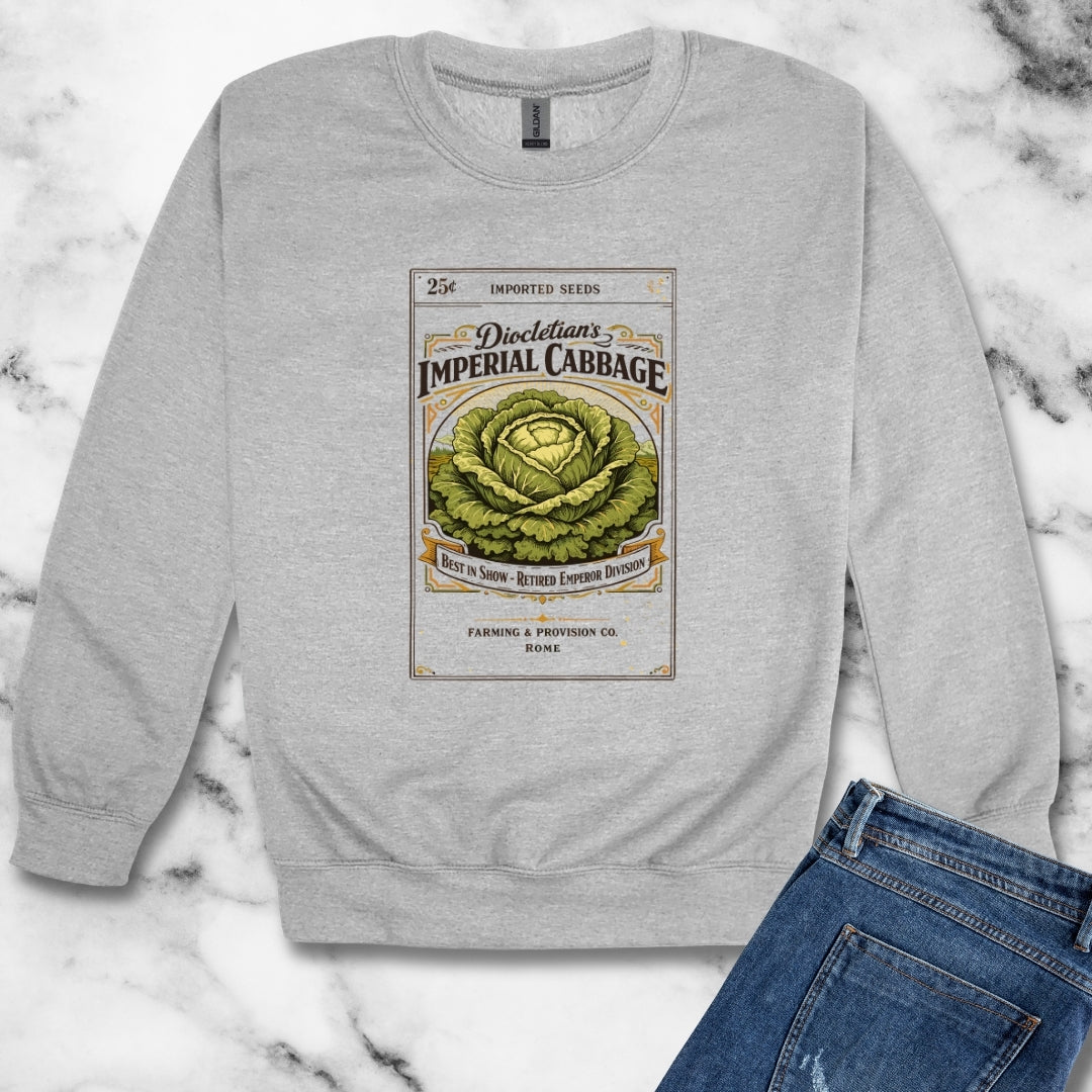 Emperor Diocletian Cabbage Farmer Unisex Heavy Crewneck Sweatshirt