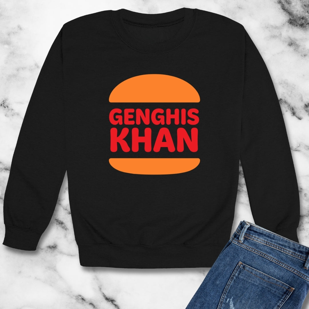 Genghis Khan Burger Logo Unisex Heavy Crewneck Sweatshirt