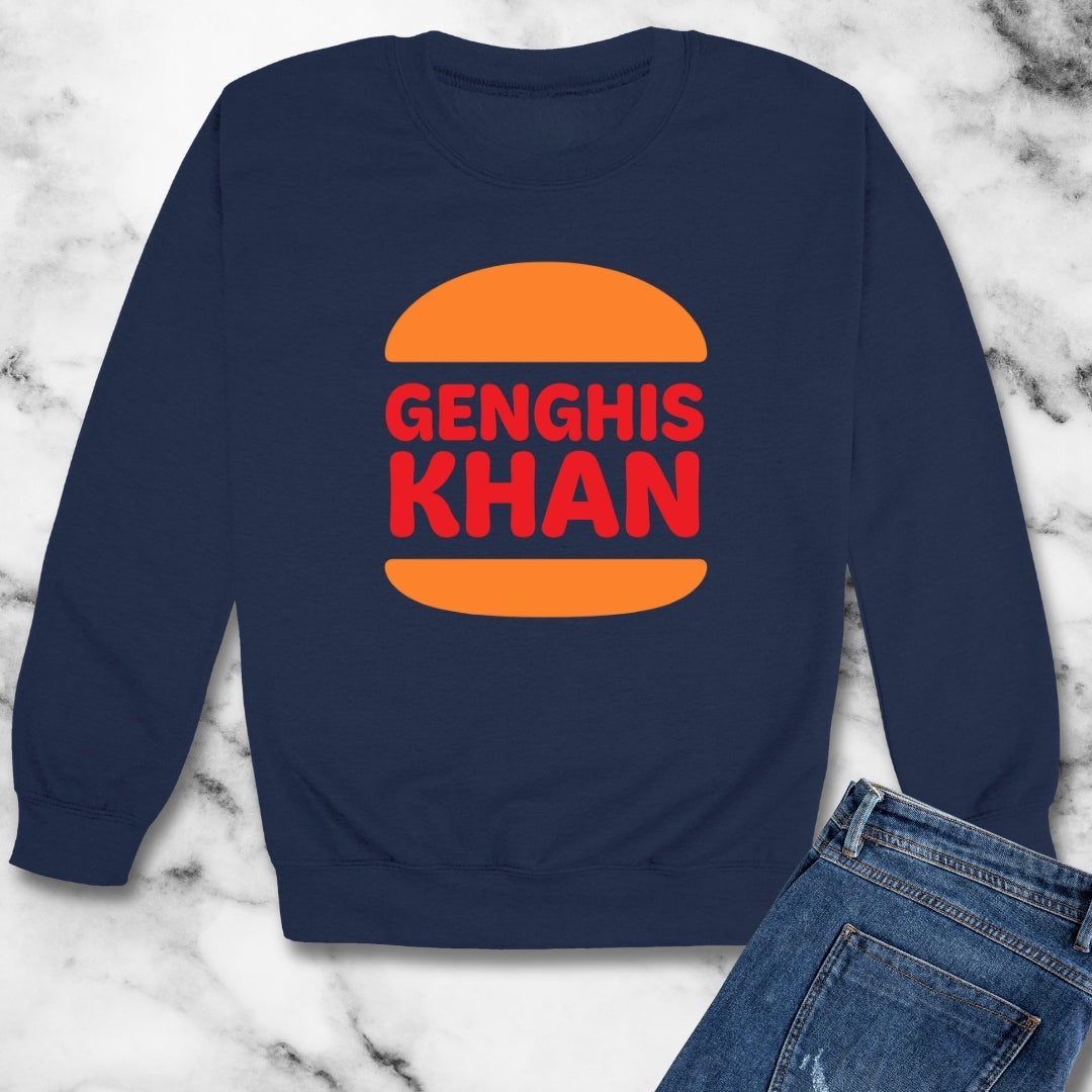 Genghis Khan Burger Logo Unisex Heavy Crewneck Sweatshirt