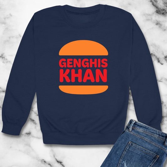 Genghis Khan Burger Logo Unisex Heavy Crewneck Sweatshirt