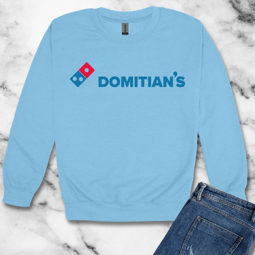 Domitian's Pizza Logo Unisex Heavy Crewneck Sweatshirt