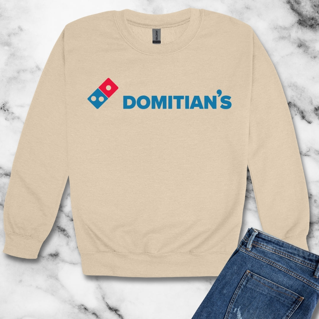 Domitian's Pizza Logo Unisex Heavy Crewneck Sweatshirt