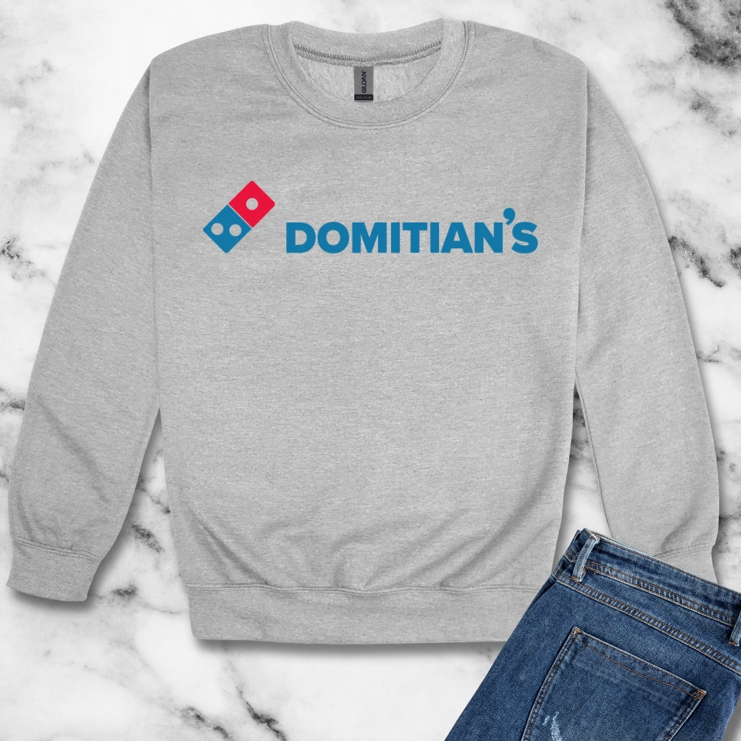 Domitian's Pizza Logo Unisex Heavy Crewneck Sweatshirt