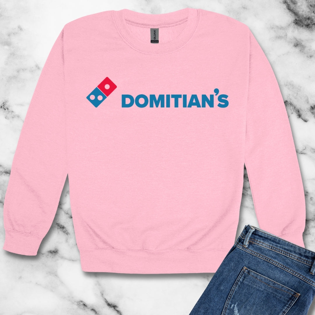 Domitian's Pizza Logo Unisex Heavy Crewneck Sweatshirt