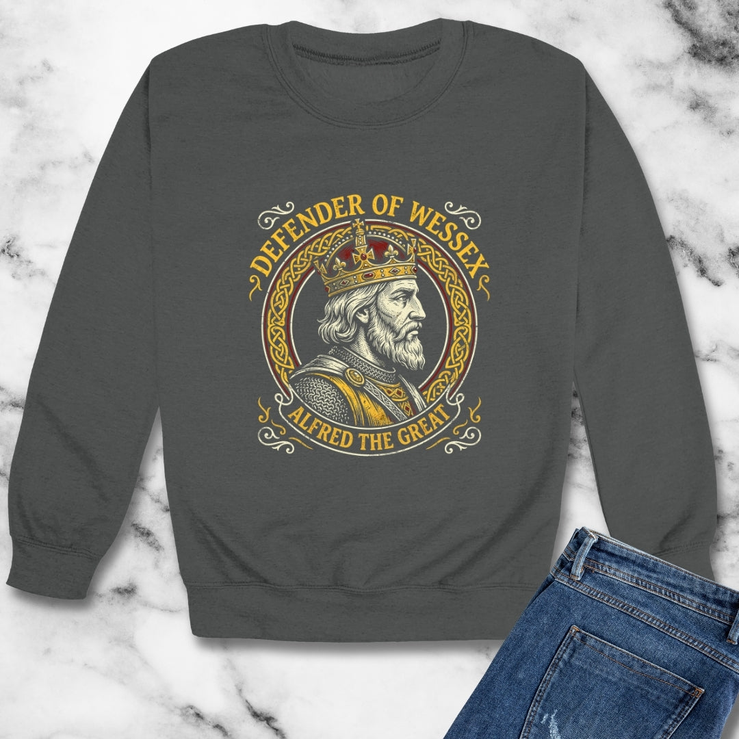 Alfred the Great Defender of Wessex Unisex Heavy Crewneck Sweatshirt