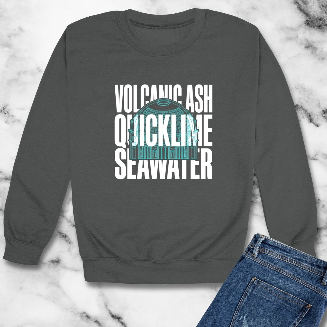 Roman Concrete Ingredients Unisex Heavy Crewneck Sweatshirt